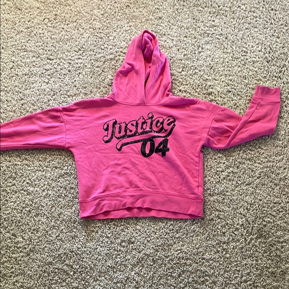 Justice Pink Sporty Sweatshirt Hoodie kids